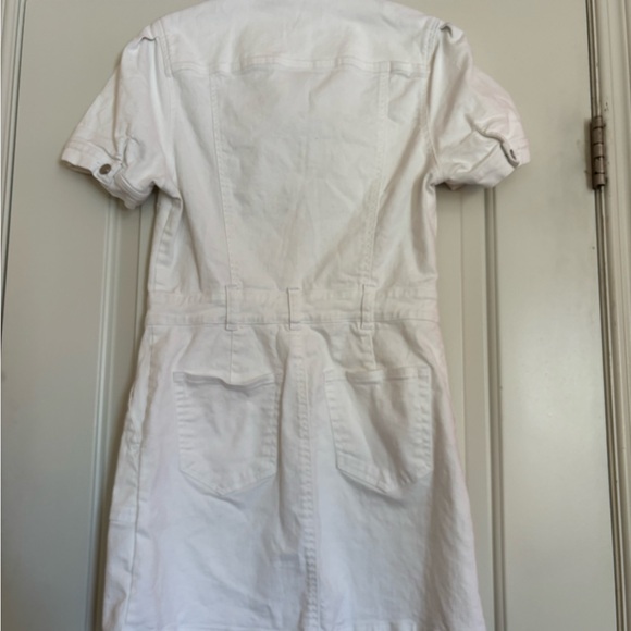 HABITUAL White Denim Button-Up Short Sleeve Dress. Size Medium. - Picture 3 of 6